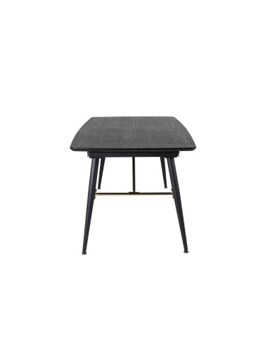 Matbord Gold, 180 × 85 cm, Svart