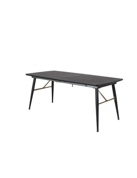 Matbord Gold, 180 × 85 cm, Svart
