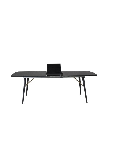 Matbord Gold, 180 × 85 cm, Svart