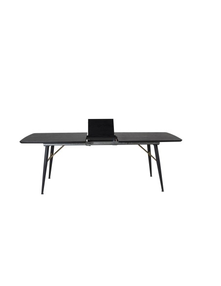 Matbord Gold, 180 × 85 cm, Svart