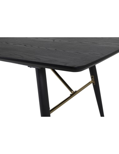 Matbord Gold, 180 × 85 cm, Svart