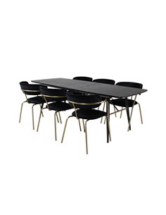 Matgrupp Gold med Arrow matstolar, 180 × 85 cm 2