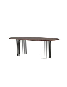 Ovalt matbord Hamneskär, 220 × 110 cm, Valnöt 2