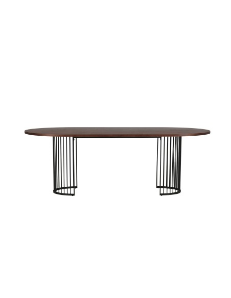 Ovalt matbord Hamneskär, 220 × 110 cm, Valnöt