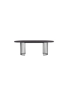 Ovalt matbord Hamneskär, 220 × 110 cm, Svart