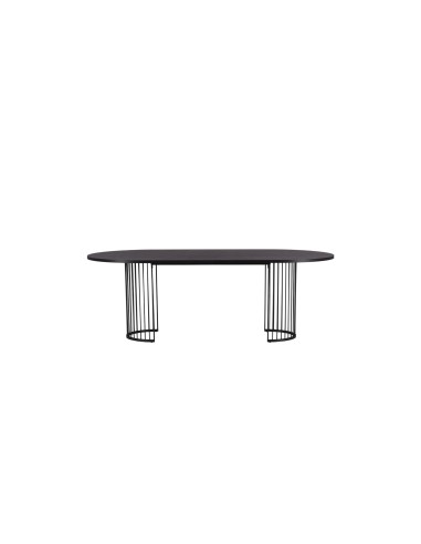 Ovalt matbord Hamneskär, 220 × 110 cm, Svart