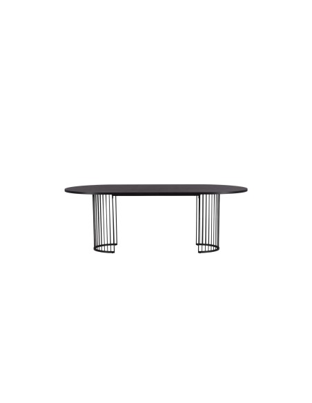 Ovalt matbord Hamneskär, 220 × 110 cm, Svart