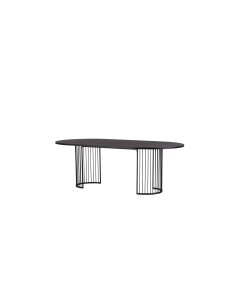 Ovalt matbord Hamneskär, 220 × 110 cm, Svart 2