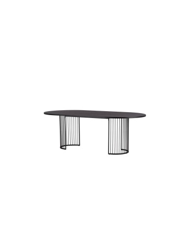 Ovalt matbord Hamneskär, 220 × 110 cm, Svart