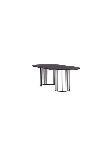Ovalt matbord Hamneskär, 220 × 110 cm, Svart
