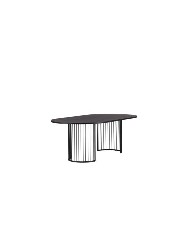 Ovalt matbord Hamneskär, 220 × 110 cm, Svart