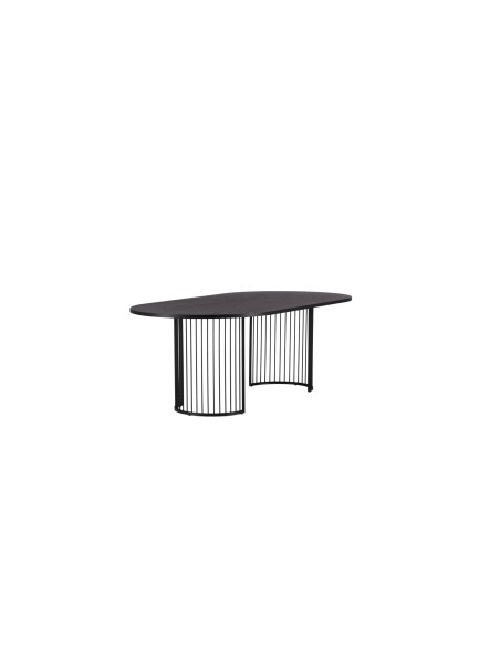 Ovalt matbord Hamneskär, 220 × 110 cm, Svart