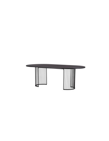 Ovalt matbord Hamneskär, 220 × 110 cm, Svart