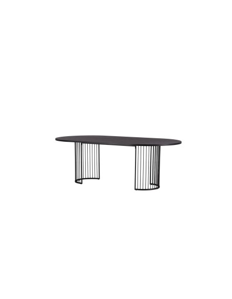 Ovalt matbord Hamneskär, 220 × 110 cm, Svart