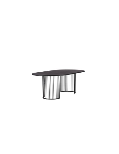 Ovalt matbord Hamneskär, 220 × 110 cm, Svart