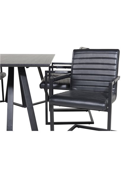 Matgrupp Marina med Art matstolar, 180 × 90 cm