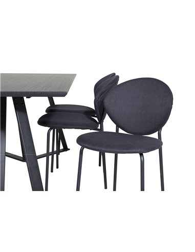 Matgrupp Marina med Vault matstolar, 180 × 90 cm