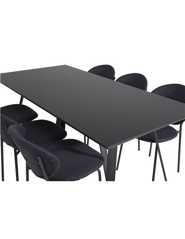 Matgrupp Marina med Vault matstolar, 180 × 90 cm
