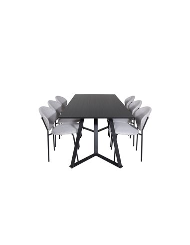 Matgrupp Marina med Vault matstolar, 180 × 90 cm