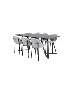 Matgrupp Marina med Vault matstolar, 180 × 90 cm 2