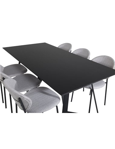 Matgrupp Marina med Vault matstolar, 180 × 90 cm
