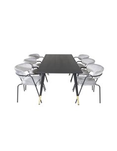 Matgrupp Dipp med Arrow matstolar, 180 × 90 cm