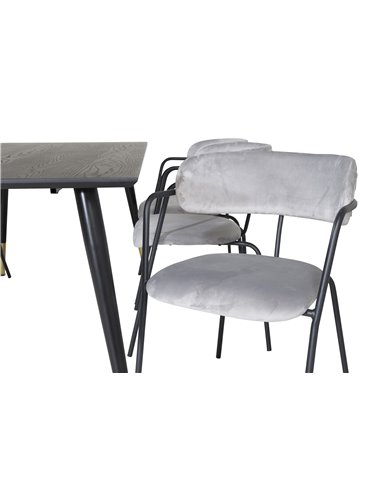 Matgrupp Dipp med Arrow matstolar, 180 × 90 cm