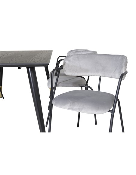 Matgrupp Dipp med Arrow matstolar, 180 × 90 cm