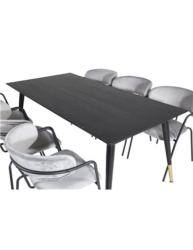 Matgrupp Dipp med Arrow matstolar, 180 × 90 cm