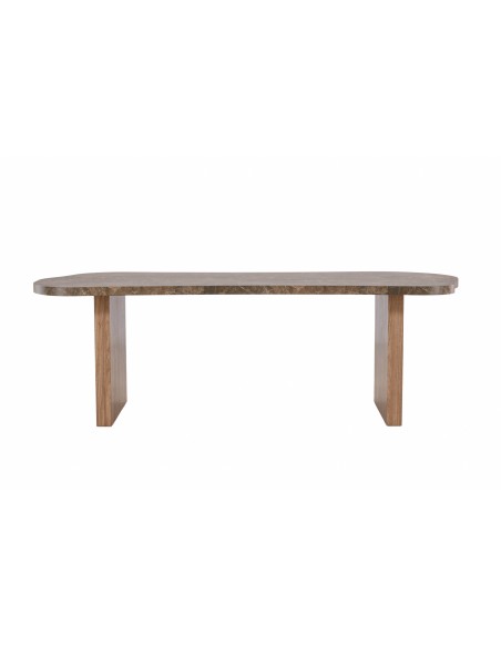 Ovalt matbord Eleonora, 230 × 100 cm, Brun