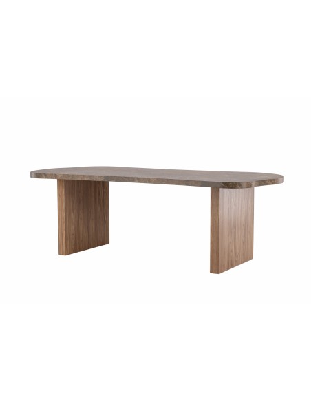 Ovalt matbord Eleonora, 230 × 100 cm, Brun