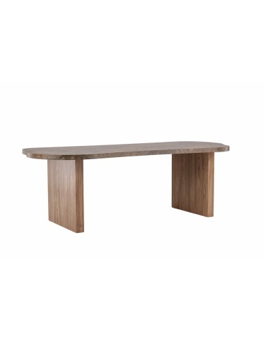 Ovalt matbord Eleonora, 230 × 100 cm, Brun