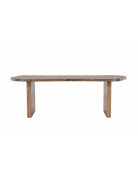 Ovalt matbord Eleonora, 230 × 100 cm, Brun