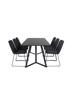 Matgrupp Marina med Muce matstolar, 180 × 90 cm