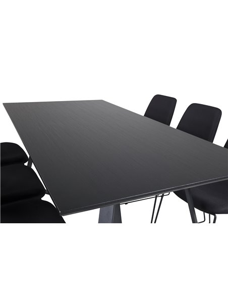 Matgrupp Marina med Muce matstolar, 180 × 90 cm