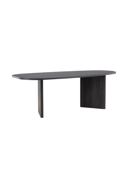 Ovalt matbord Grönvik, 220 × 100 cm, Svart