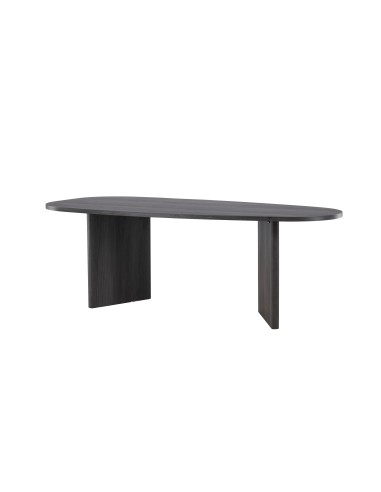 Ovalt matbord Grönvik, 220 × 100 cm, Svart