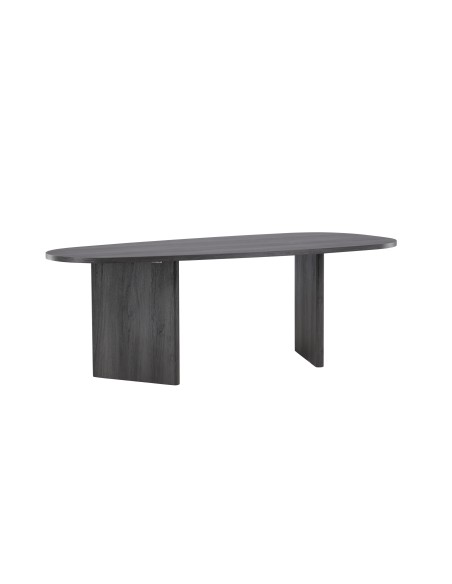 Ovalt matbord Grönvik, 220 × 100 cm, Svart