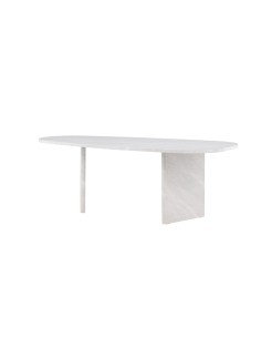 Ovalt matbord Grönvik, 220 × 100 cm, Vit 2