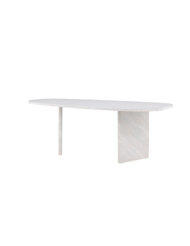 Ovalt matbord Grönvik, 220 × 100 cm, Vit