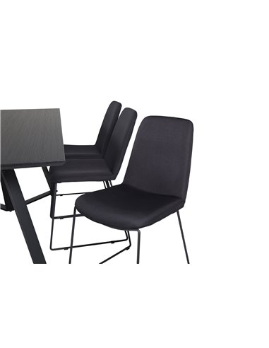 Matgrupp Marina med Muce matstolar, 180 × 90 cm