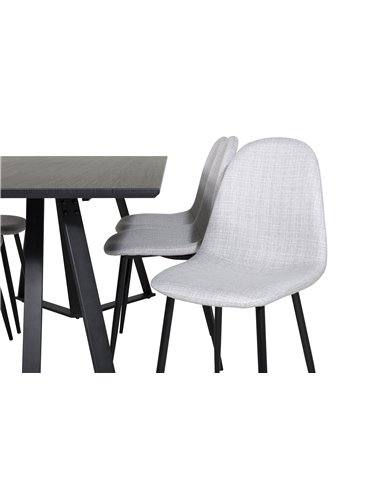 Matgrupp Marina med Polar matstolar, 180 × 90 cm