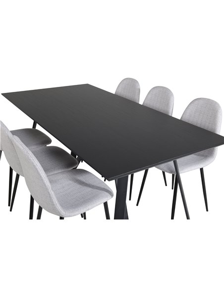 Matgrupp Marina med Polar matstolar, 180 × 90 cm