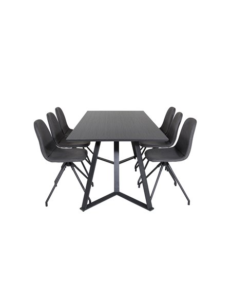 Matgrupp Marina med Polar matstolar, 180 × 90 cm