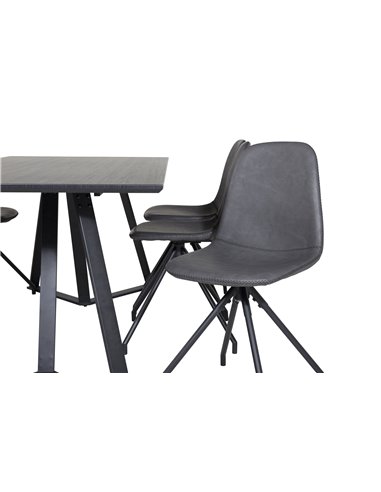 Matgrupp Marina med Polar matstolar, 180 × 90 cm
