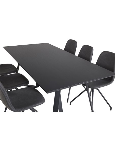 Matgrupp Marina med Polar matstolar, 180 × 90 cm