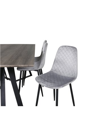 Matgrupp Marina med Polar matstolar, 180 × 90 cm