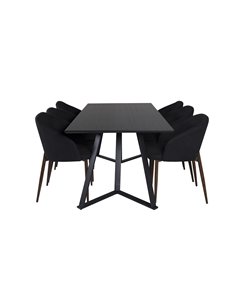 Matgrupp Marina med Arch matstolar, 180 × 90 cm