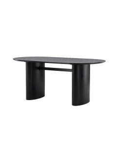 Ovalt matbord Isolde, 180 × 90 cm, Svart 2