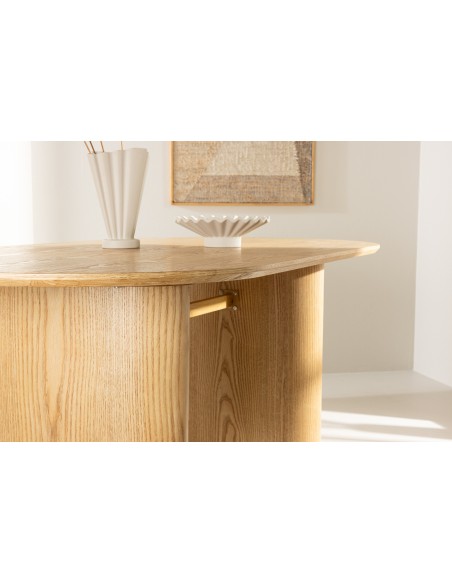 Ovalt matbord Isolde, 180 × 90 cm, Natur
